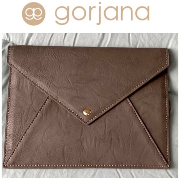 Gorjana Handbags - NEW Gorjana Felix Tech Case Envelope Clutch with Snap Dark Gray Stitched